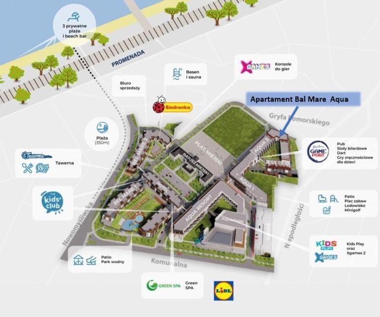 Bel Mare Aqua Apartament Parking Gratis + Taras مينززدرويه المظهر الخارجي الصورة